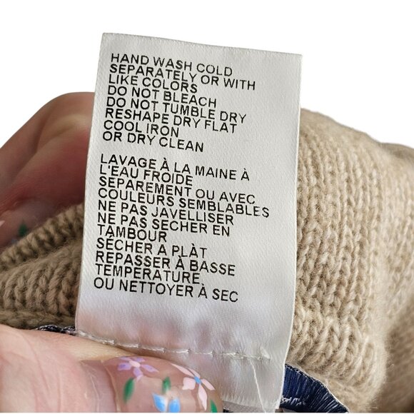 Ila G. Cashmere Blend Knit Poncho Style Sweater Sz OS - Picture 8 of 9